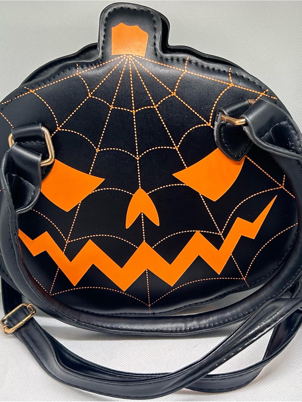 Pumpkin Purse Bag 7.87”x7.09” Halloween Horror Spooky Handbag NEW Zip Closure